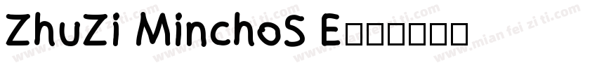ZhuZi MinchoS E字体转换